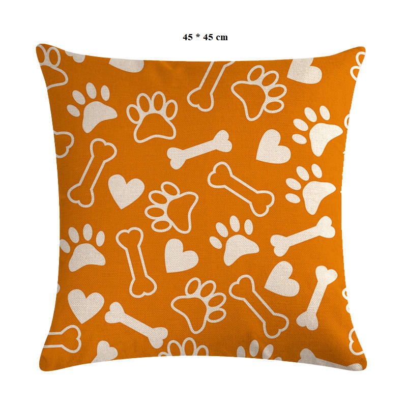 funda cojin huellas y huesos