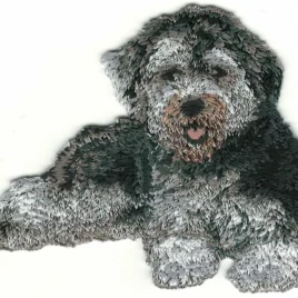 Parche bordado Bichon Habanero negro