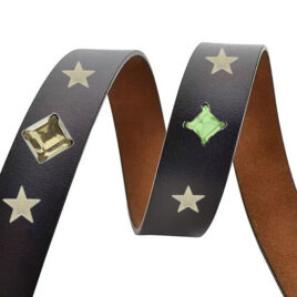 Cinturon con estrella y cristal verde